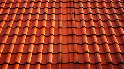 Close-up of roof of house with blue sky