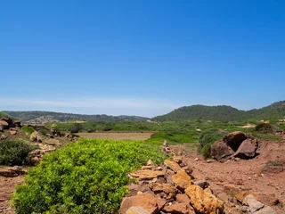 Crédence de cuisine en verre imprimé Cala Pregonda, île de Minorque, Espagne North Menorca landscape