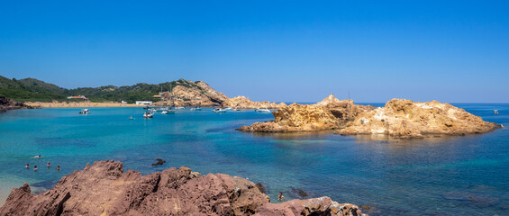 Rocky shores and islets of Cala Pregonda, Menorca