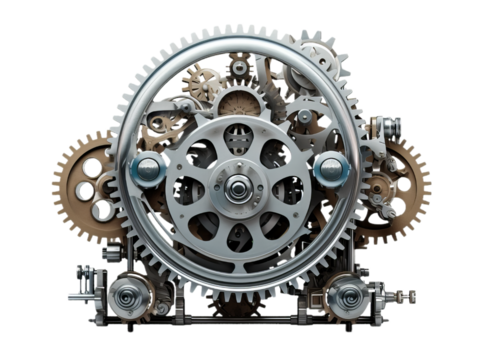 Watch movement gears.