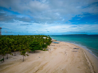 Tropical Beachfront and Palm Forest on Bantayan Island, Philippines