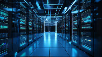 Data technology center server racks