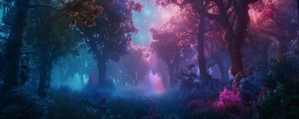 magical nightscape wallpapers Generative AI