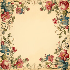 Vintage style frame and border