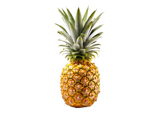 Raw and fresh pineapple isollated on the transparent background