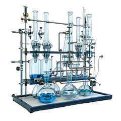 A Laboratory With Lab Equipment.. Isolated on a Transparent Background. Cutout PNG.