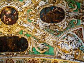 Frescos on the walls of Bergamo's Santa Maria Maggiore
