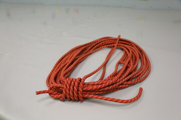 skein of rope for rock climbing