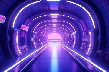 a purple and blue tunnel