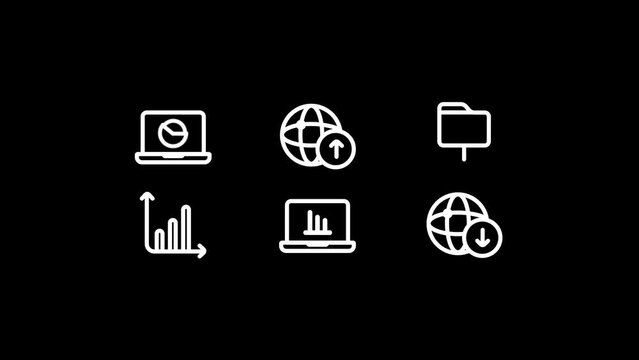 Analytics Animated Icons set for Motion Graphics and website with alpha channel on transparent background
Part 3