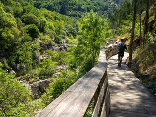 A man walking along Passadi&ccedil;os do Paiva