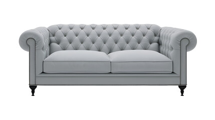 Fototapeta premium Contemporary sophistication of a modern sofa featuring sleek curves and sumptuous fabric, transparent background.