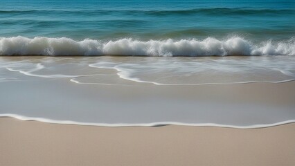 waves on the beach a beach scene with waves crashing on the sand 
