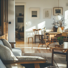 Sunny Scandinavian Style Interior with Modern Decor