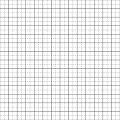 Grid square graph line full page on white paper background, vector seamless pattern.
