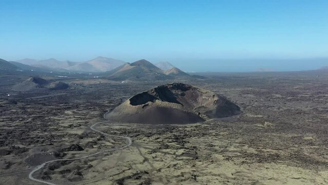 volcans dans le parc national de Timanfaya &agrave; Lanzarote, canaries, Espagne