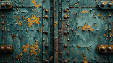old rusty metal door - Powered by Adobe