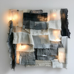 abstract background from a piece of materials on the wall