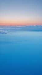 Obraz premium Sky blue background, Banner sunset over the mountains. Nature gradient background. Copy space