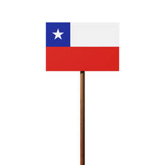 Schild mit der Flagge Chiles