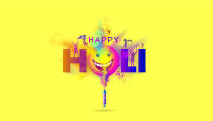 Happy Holi. Vector background for Indian Holi festival and Fun.