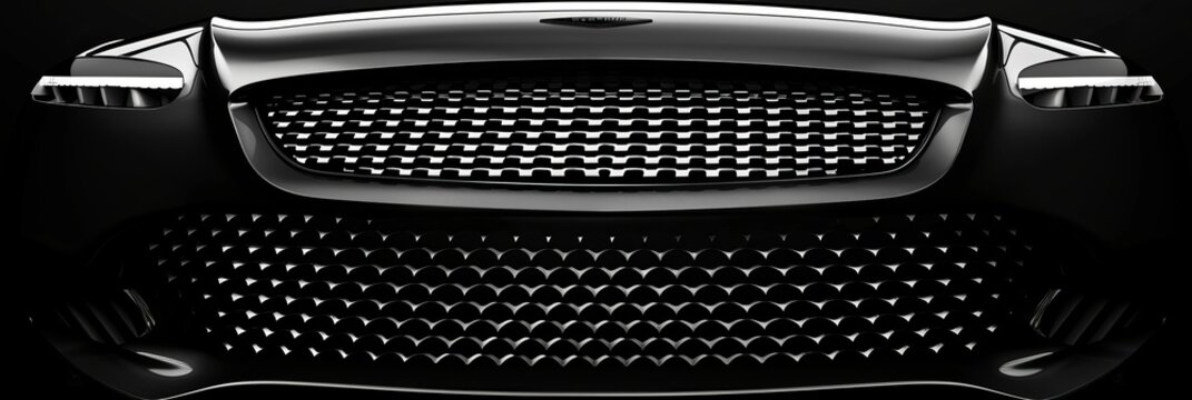 Car grill. car detail on the outside.