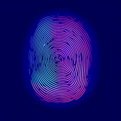 Fingerprint on a Dark Background