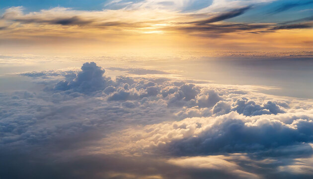 Clouds over the sky, aerial view . Sky clouds background.	