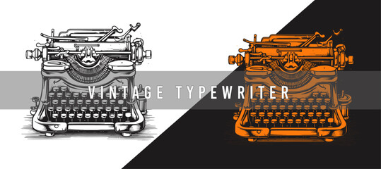 An antique typewriter vintage inspired nostalgic warm