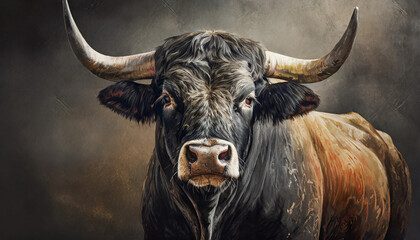 Close up portrait of a buffalo