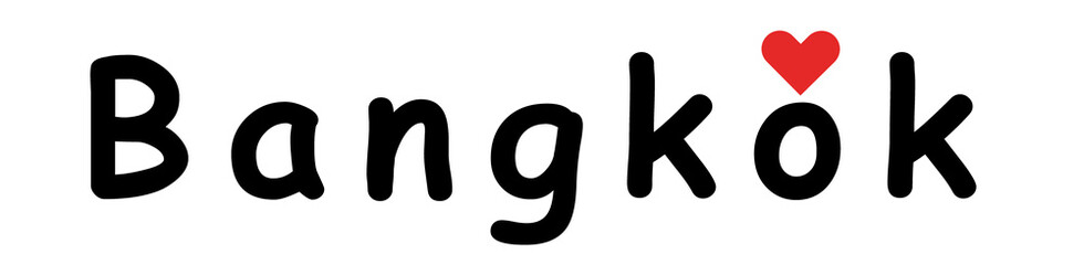 Fototapeta premium I love Bangkok png