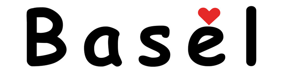 Naklejka premium I love Basel png