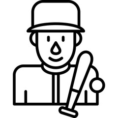 Baseball Player Icon