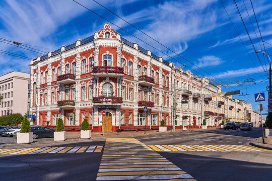 GOMEL, Belarus - August 09, 2022 - Belpost building in the city. Photos from the Republic of Belarus