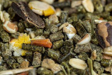 combined pet food for rodents, meat-free food
