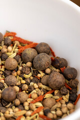 a large number of spices mixed together for marinating meat