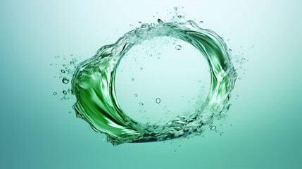 Water spiral splash isolated on transparent background