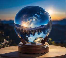 美しい星空と季節の光景を封じ込めたガラス玉