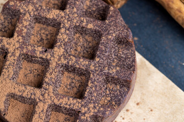 sweet chocolate with cocoa and nuts and other ingredients