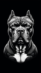 Majestic Dotwork Cane Corso Portrait