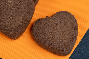 delicious shortbread cookies with chocolate flavor