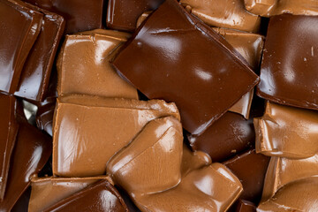 white, bitter and milk chocolate pieces
