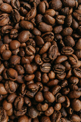 Obraz premium Close Up of Coffee Beans full screen macro shot 