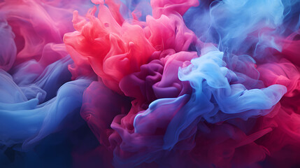Dynamic Smoke Colors on Abstract Canvas background
