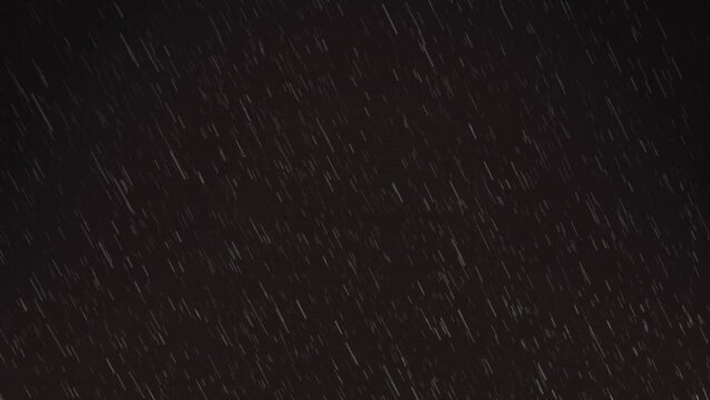 Animation of rain on black background