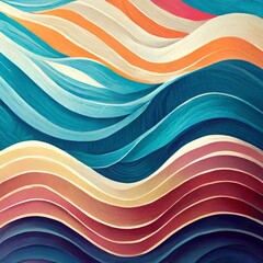 波の幾何学模様