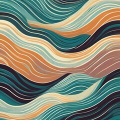 波の幾何学模様