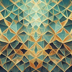 緑の幾何学模様