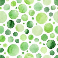 緑の水玉水彩背景