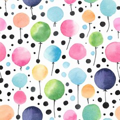 カラフルな水彩の風船